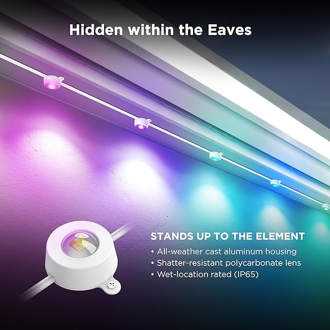 Feit Electric 16FT Extension Only for RGB Smart Permanent Outdoor Lights, Compatible with SL50-36/RGB/AG, Package Does not Include a Controller or Accessories, SL50-36/RGB/AG/16EXT