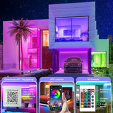 41FT Led Strip Lights,Long Smart Led Light Strips Music Sync 5050 RGB Color Changing Rope Lights,Bluetooth APP/IR | Lumora