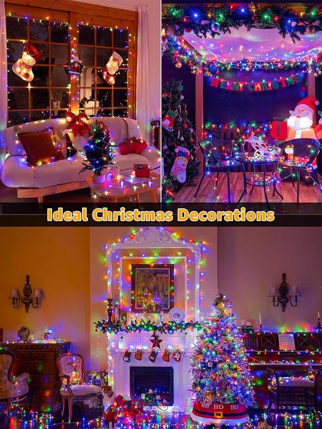 Christmas String Lights Indoor 1200LED 196FT, Waterproof Outdoor String Lights with Remote and Timer, 8 Modes | Lumora