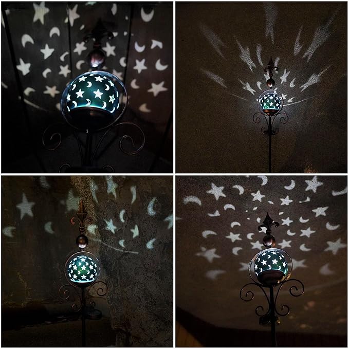 Garden Decor Solar Lights Outdoor Decorative Garden Stake Decorations for Outside Yard Patio Porch Lawn. Yard Art. (Blue Globe)