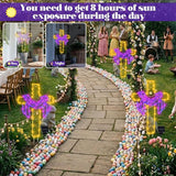 Retisee 3 Pack Easter Cross Solar Garden Lights Outdoor-12 Inch LED Lighted Cross Yard Stakes, Waterproof Solar | Lumora