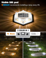 VOLISUN Solar Driveway Lights Dock Outdoor Waterproof Marker Lights,12 Pack Solar Deck Lights 2 Colors in 1 Led | Lumora