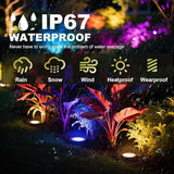 8Pack RGB Low Voltage Landscape Lighting 3W LED 12V Outdoor Inground Lights Waterproof Well Lights with Connectors | Lumora
