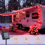 QITONG 2 Pack Red and White Solar String Lights, Each 66ft 200 LED Solar Christmas Lights Outdoor Waterproof, 8 | Lumora