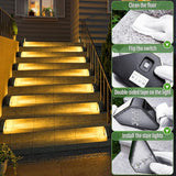JSOT Solar Step Stair Lights Outdoor Yard Decor 6 Pack, IP65 Waterproof Deck Lighting for Outside Solar Powered | Lumora