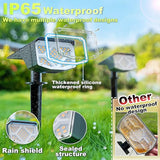 Anordsem Solar Spot Lights Outdoor: 1000mAh+ABS Waterproof Case 4 Pack - 2 Warm Light Modes for Yard Garden Path | Lumora