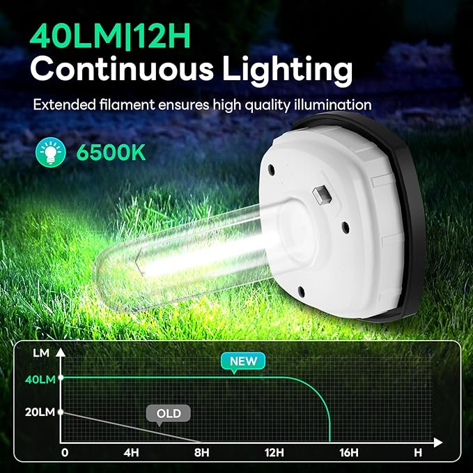 8Pcs Ground Stakes & 6Pcs Solar Pathway Lights Cool White