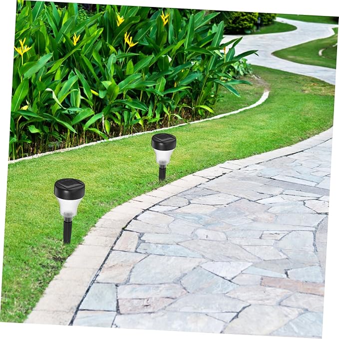 Uonlytech 2pcs Solar Pathway Lights Led Solar Garden Light for Outdoor Use for Yards Lawns and Gardens Energy-efficient Landscape Decoration