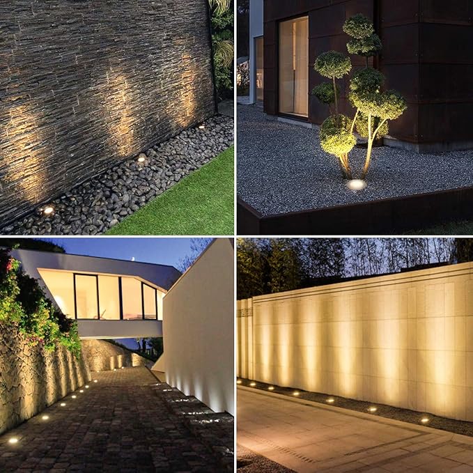 RNEHON LED Deck Lights Kit, Waterproof IP67 Deck Lamp Low Voltage 10 pcs Warm White LED In-ground Lighting Outdoor | Lumora