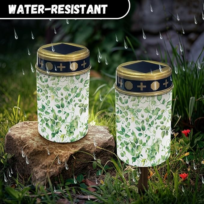 Leaves Green Solar Lights Outdoor Waterproof Pathway Lights Garden Decorative for Yard Patio Walkway Decoration for | Lumora