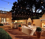 TORCHSTAR 50FT Outdoor String Lights Commercial Great Weatherproof with 15xE26 Sockets & 16 Vintage Edison LED | Lumora