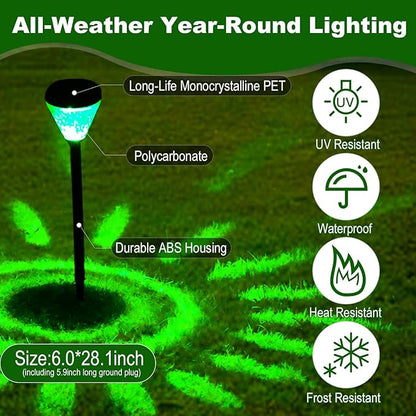 Giant Smart Solar Pathway Lights - 2 Pack Tall Bright RGBCW Waterproof, APP Control Outdoor Solar Lights for Paths, Gardens, Terraces, Landscapes, Walkways, Christmas Decorations