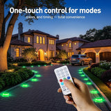 AGPTEK RGB Solar Deck Lights with Remote Control 12 Pack, One-Click Sync Group Control & 10 Light Modes & RGB | Lumora