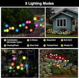 Swaying Solar Lights for Outside, 8 Mode RGB Color Changing Firefly Outdoor Waterproof, Swaying Solar Garden Lights | Lumora