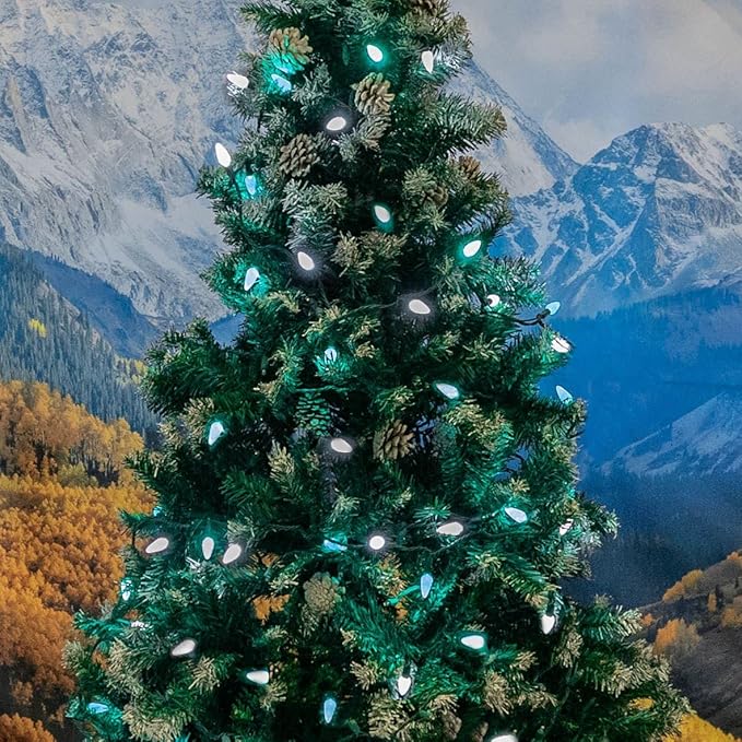 Novelty Lights 24FT 70 LED C6 LED Christmas String Lights, Outdoor Christmas Tree Commercial Grade LED String | Lumora
