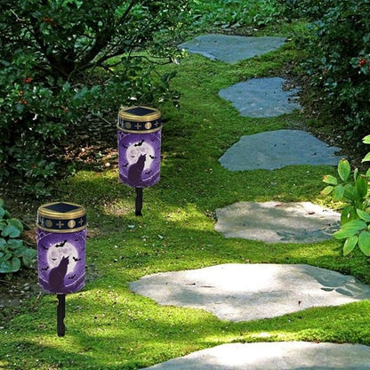 Black Cat Bat Solar Garden Lights Outdoor Waterproof Decorative Solar Lights Outdoor Solar Lights for Garden Yard Patio Lawn Outdoor Decor