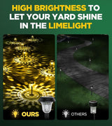 10 Pack Ultra Bright Solar Lights Outdoor Waterproof, from Dusk to Dawn Up to 12H Solar Light for Outside, Auto | Lumora
