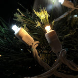 5MM Christmas Lights Warm White and Cool White LED String Lights, 50 LEDs 120V UL, 17FT White Wire Christmas Lights | Lumora