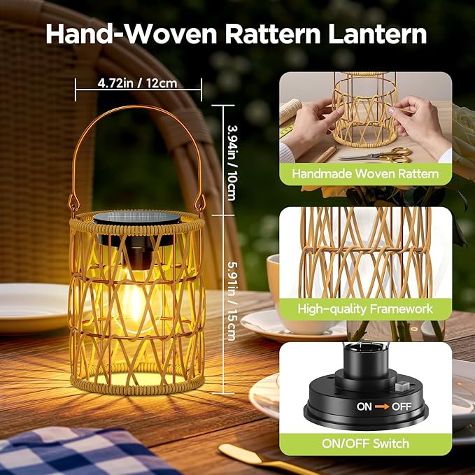 KOOPER 8 Pack Taller Solar Pathway Lights Outdoor 2 Pack Hanging Solar Lanterns Outdoor Waterproof