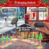 12 Pack Taller Solar Christmas Lights Outdoor with USB, Upgraded 10 Modes Christmas Tree Candy Cane Light with 204 | Lumora