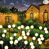 2 Packs Firefly Lights Solar Outdoor, 16 LED Warm Solar Walkway Lights Outdoor, Waterproof Garden Decor with 2 | Lumora