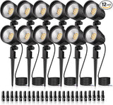 MEIKEE 7W LED Landscape Lights, 12V/24V Low Voltage Landscape Lighting IP66 Outdoor Spotlights Warm White Garden | Lumora