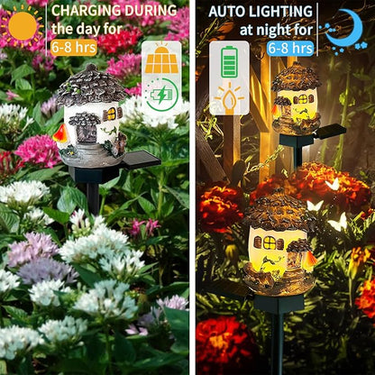 Solar Pinecone Lights for Outside, Waterproof Fairy Garden Lights Solar Christmas Lights, Decorative Fall Acorn Lights Thanksgiving Decoration Solar Garden Decor for Outdoor Lawn Yard Patio