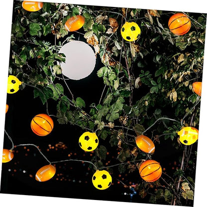 Led Sports String Light Bulb Decorative Hanging Lights for Outdoor Parties Camping and Sports Events Battery Operated Warm Illumination for Patio and Backyard Decor