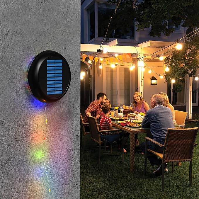 Solar Lights Outdoor, Waterproof, 11x11x3.8cm, Color Changing Solar Pathway Lights, Led Garden Lamps, Rechargeable, for Gardens, Patios, Porches, Lawns