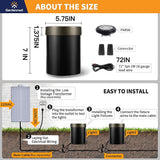 Gardenreet In Ground Well Light - Brass 12V Ip65 Outdoor Waterproof Landscape Lighting, LED Low Voltage in-Grade | Lumora