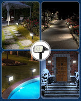 Kaxiida Solar Lights Outdoor Waterproof IP68, 3 Lighting Models Solar Powered Spot Lights Outdoor, 56LED Light Dusk | Lumora