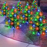 Homeleo 6-Pack Solar Small Christmas Trees for Outdoor Decorations, 120 LED Artificial Prelit Christmas Tree, Solar | Lumora