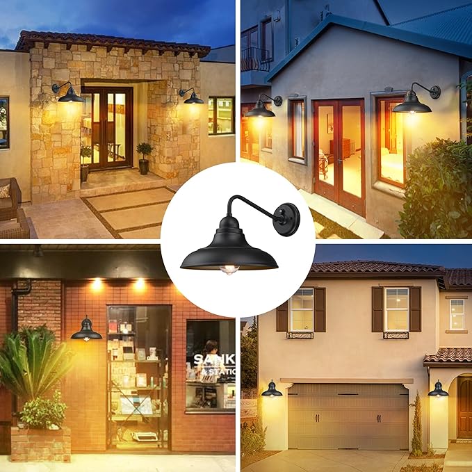 12" Dusk to Dawn Outdoor Wall Sconces Farmhouse Barn Light Outdoor Wall Lights Exterior Wall Lighting Fixture for | Lumora