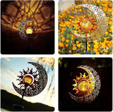 Solar Lighting Ground Plug Light Ornament IP65 and Star Shape Solar Stake Iron Texture for Garden Garden Pathway | Lumora