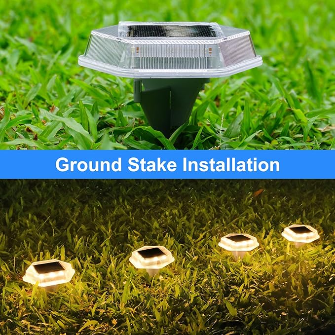 Solar Deck Lights Dock Step Lights- 8 Packs Waterproof 1200mAh Auto ON/Off LED Solor Powered Stair Lighting for | Lumora