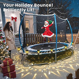 Solar Christmas Fence Lights Outdoor Decor, Waterproof Patio Lights with Warm White Color for Holiday & Halloween | Lumora