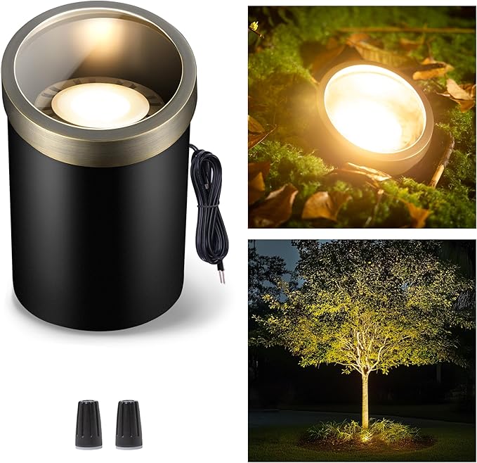 Gardenreet Brass Well Light - 12V Outdoor Ip65 In-Ground Landscape Lighting, LED Replaceable Bulb Waterproof Low | Lumora