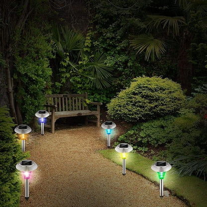 Solar Lights Outdoor Decorative, Color Changing Solar Lights for Garden, KOCASO Solar Landscape Lights, Decor for Path, Flower Bed, Yard, Walkway (4 Pack)