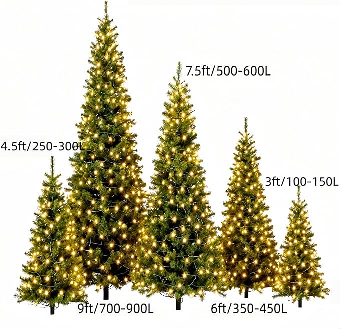 200 LED Warm White Christmas Lights, UL Certified and Commercial Grade 66ft Green Wire String Lights, for Indoor and Outdoor Party, Wedding, Garden, Patio.