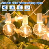 Bosceos Outdoor G40 LED Globe String Lights 50FT Dimmable Shatterproof Waterproof Patio Lights with 25+2 Bulbs | Lumora