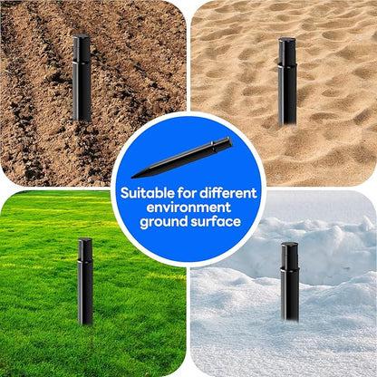 6 Pack Motion Sensor Solar Pathway Lights + 8Pcs Ground Stakes Replacement