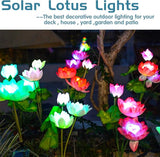 Solar Garden Lights - Solar Flower Lights, 7-Color Changing Lotus Lights for Yard, Garden - Outdoor Path Light | Lumora