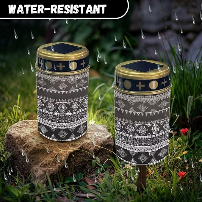 Aztec Tribal Solar Garden Light Outdoor Solar Light Solar Pathway Lights Outdoor Outdoor Garden Lights Waterproof Solar Light for Yard Path Walkway Driveway