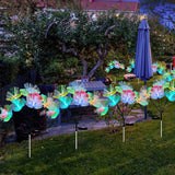 JJGoo 2 Pack Solar Garden Lights, Solar Flower Swaying Light for Outside, New Upgraded Outdoor Waterproof Light for | Lumora