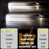ROSHWEY Solar Step Lights for Outside Waterproof, 8 Pack Outdoor Deck Steps Lights, Triangle Solar Stair Light for | Lumora