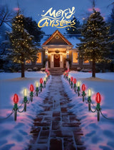 19.5FT Red and White Christmas Pathway Lights Outdoor, C9 LED Christmas Lights Outdoor with 10 Bulbs,Connectable | Lumora