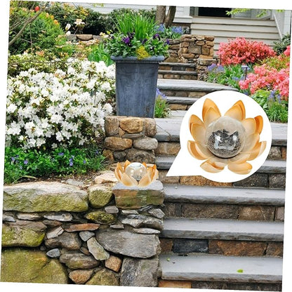 Solar Flower Decorative Light Yellow LED Outdoor Landscape Lighting Energy Saving Solar Lights for Pathway Patio