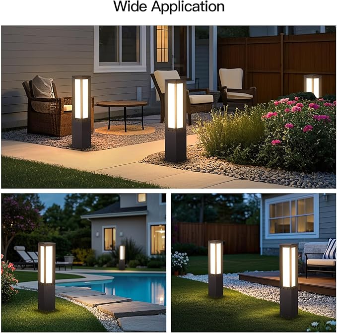 Landscape Path Light Hard Wired, 31.5" Outdoor Pathway Lights AC100-240V, Waterproof Bollard Driveway Lamp, Modern | Lumora