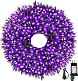 105FT 300LEDs Christmas Lights Outdoor Indoor 8 Modes for Christmas Tree Party Decoration, 100% UL Listed (Purple | Lumora