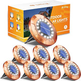 Biling Solar Ground Lights Outdoor, Bright 16 LEDs Solar Lights Outdoor Waterproof, Bronze Landscape Lights Solar | Lumora